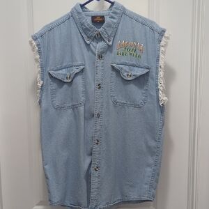 Denim Sleeveless Jacket
